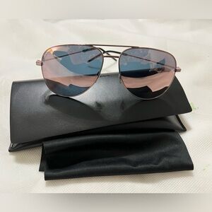 Yves Saint Laurent Rose Gold Aviator Sunglasses